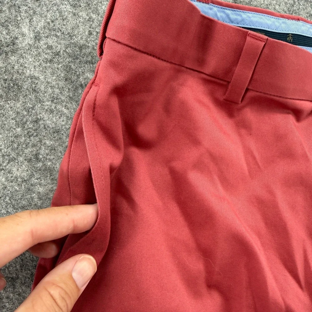 Brooks Brothers Advantage Chino Men 35W Red Pink NWT Waistband Flat Front